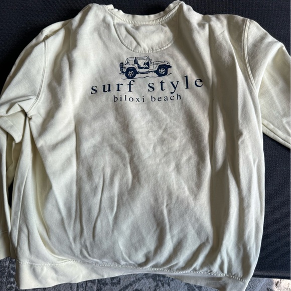 Vintage oversized sweatshirt pale yellow - Picture 2 of 3